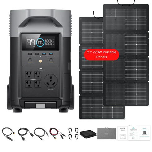 EcoFlow Delta 3 Plus 110W solar panel bundle