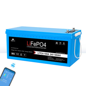 Sun Gold Power 24V 100Ah LiFePO4 Battery Bluetooth