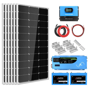 Sun Gold Power Solar Kit 3000W Inverter 12V LifePO4 Battery 600 Watt Solar