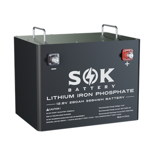 SOK 280Ah Built-in heater and Bluetooth Lithium Battery - Best for RV or Marine