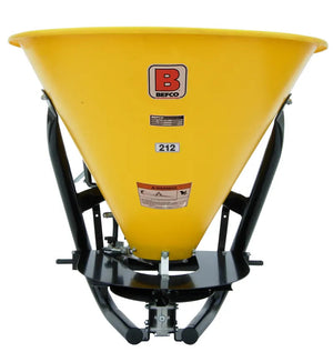 BEFCO - PTO Broadcast Spreader for 16–50 HP Tractors Cat 1 3-Point Hitch Poly Hopper with Stainless Steel Bottom 540 RPM Drive