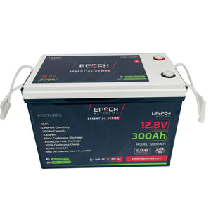 EPOCH 12V 300Ah (3.84kWh) Essential Series - Bluetooth & Heated LiFePO4 Battery