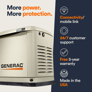 Generac Guardian 18kW Standby Generator with Whole House Switch WiFi