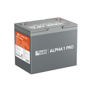 ALPHA 1 PRO 12V 100Ah LiFePO4 Battery for Off-Grid, RV, and Marine Use