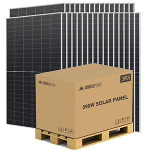 Sun Gold Power 590W Bifacial Solar Panel Pallet (31)