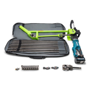 MiniTrencher SiBore SB215e Micro Boring Drill with Makita 40V MAX XGT Battery Motor