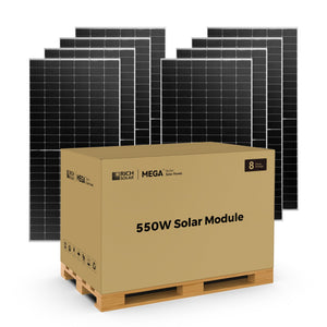 Rich Solar MEGA 550 550W Bifacial Solar Panel for Residential, Commercial, and Off-Grid Use