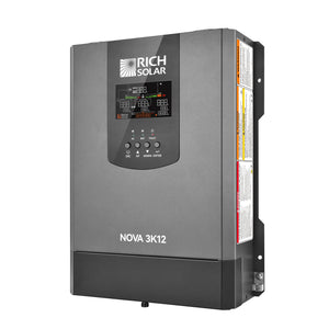 NOVA 3K12 3000W 12V Pure Sine Wave Inverter with Built-in Transfer Switch for RVs and Off-Grid Use
