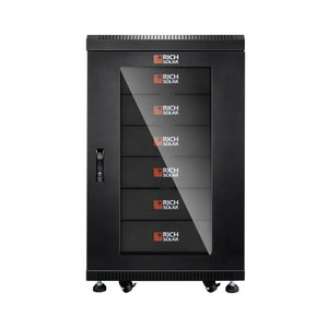 Rich Solar ALPHA 5 PRO Battery Server Rack 6-Slot Enclosed Cabinet with Wheels