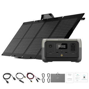 EcoFlow RIVER 2 Solar Generator with 110W Portable Solar Panel
