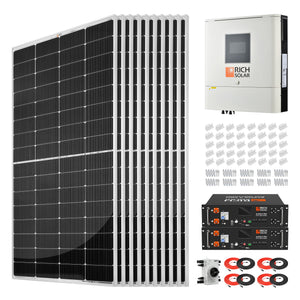 Rich Solar 2500W 48VDC?120VAC Solar Kit for Residential and Off-Grid Use