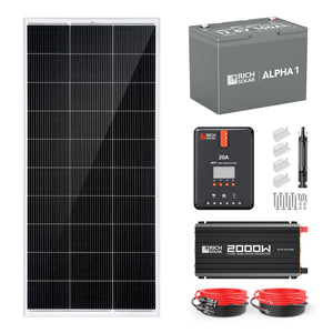 Rich Solar 200W Complete Solar Kit for Home and Off-Grid Use
