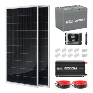 Rich Solar 400W Complete Solar Kit for Home and Off-Grid Use