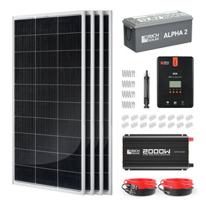 Rich Solar 800W Complete Solar Kit for Home and Off-Grid Use