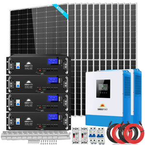 Sun Gold Power Off Grid Solar Kit 10kW Inverters 48V 12 X 450W Solar Panels