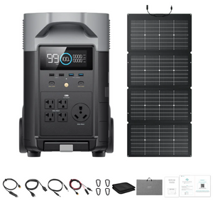 EcoFlow DELTA Pro Solar Generator with 220W Portable Solar Panels