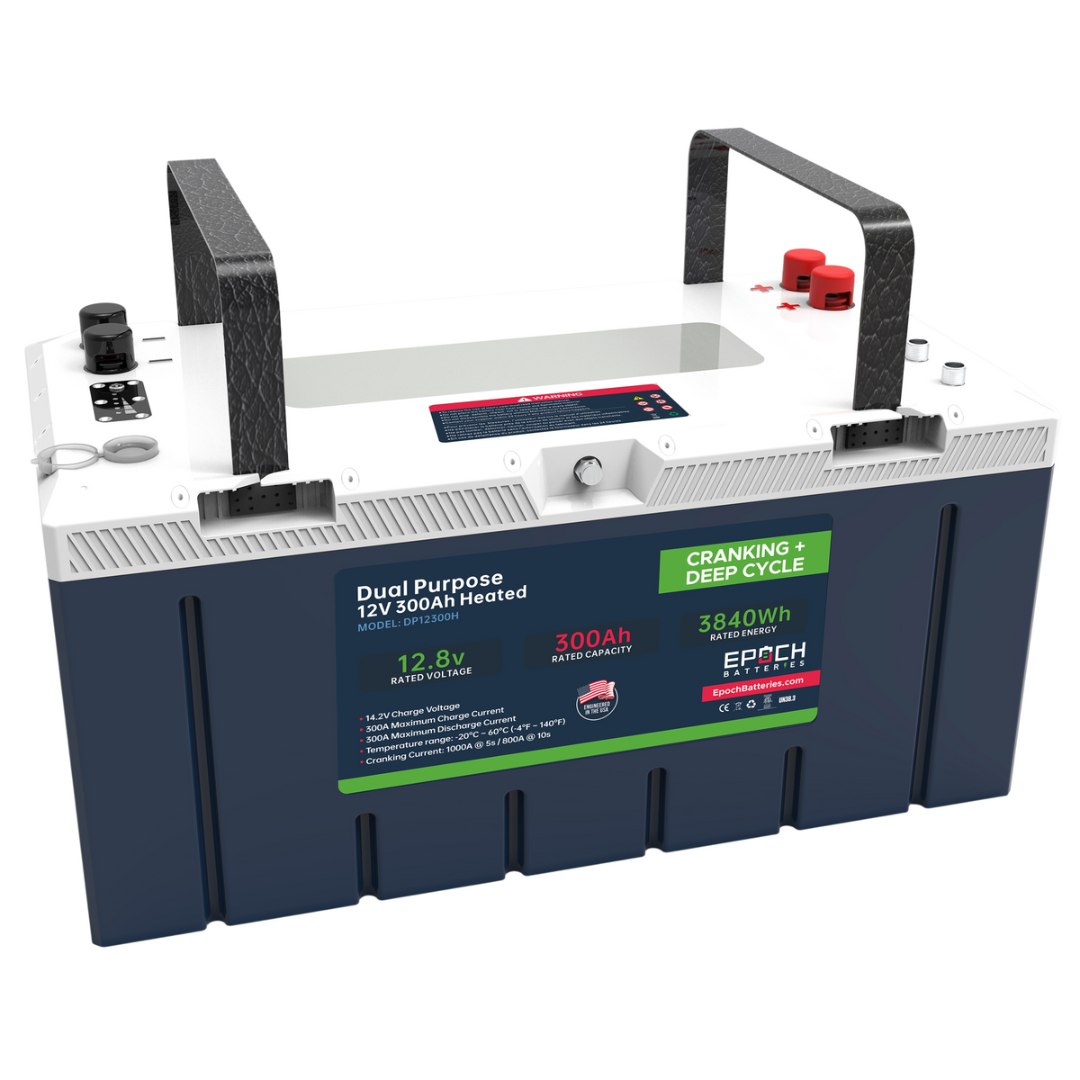 EPOCH 12V 300Ah (3.84kWh) Pro Series - LiFePO4 Cranking & Deep Cycle L ...